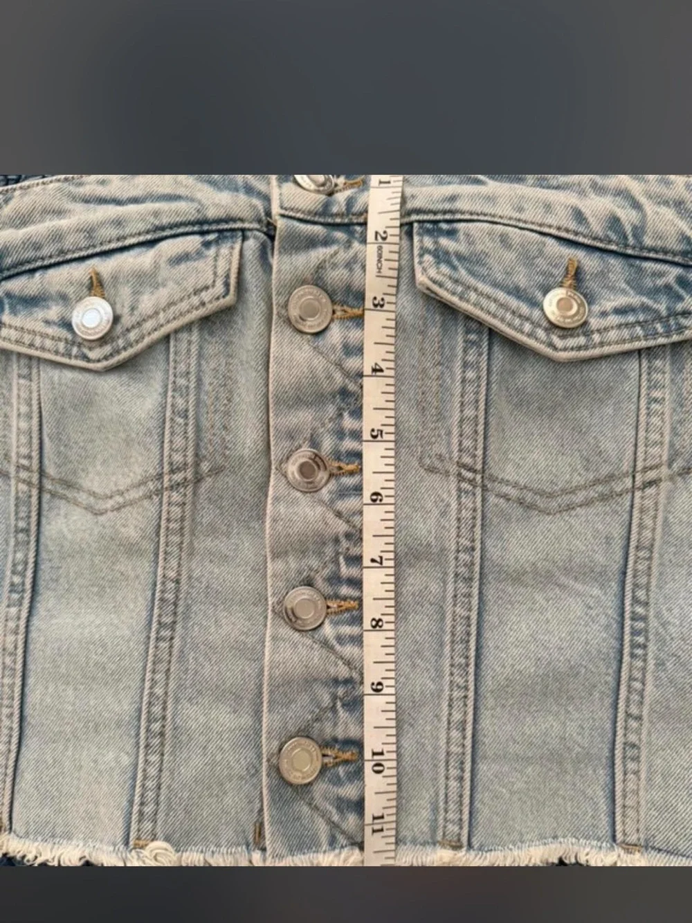 Cotton On Light Blue Denim Strapless Corset Top - Picture 7 of 8